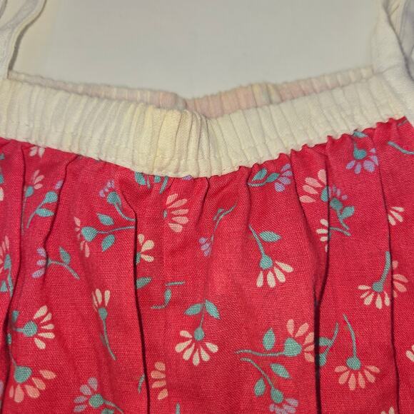 Vintage Carrots Girls Summer Romper Jumpersuit Red Floral Pattern Size 4 - Picture 4 of 9